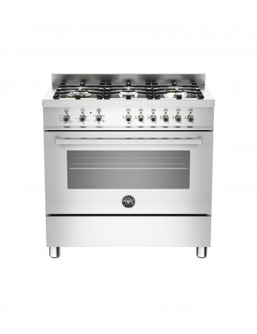 ΚΟΥΖΙΝΑ BERTAZZONI PRO90 6 HYB S GI T | ΦΟΥΡΝΟΣ ΑΕΡΙΟΥ ΜΕ ΑΕΡΑ ΚΑΙ ΓΚΡΙΛ ΗΛΕΚΤΡΙΚΟ 