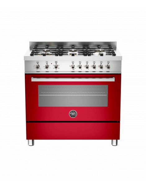 ΚΟΥΖΙΝΑ BERTAZZONI PRO90 6 HYB S GI T | ΦΟΥΡΝΟΣ ΑΕΡΙΟΥ ΜΕ ΑΕΡΑ ΚΑΙ ΓΚΡΙΛ ΗΛΕΚΤΡΙΚΟ 