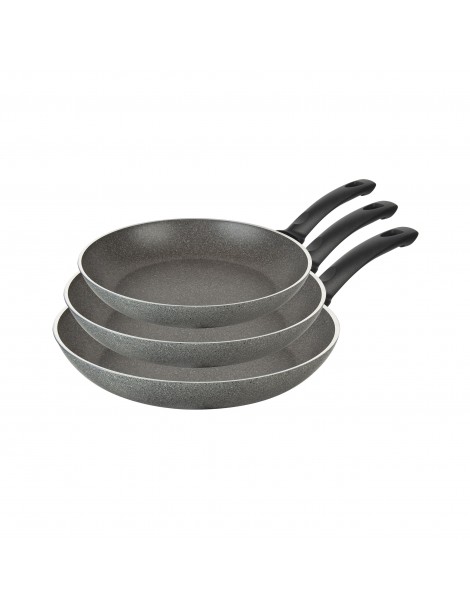 ΤΗΓΑΝΙΑ BALLARINI AOG73 | Σετ 3 Τηγανιων ρηχων διαμ. 20 + 24 + 28εκ. | AOSTA GRANITIUM